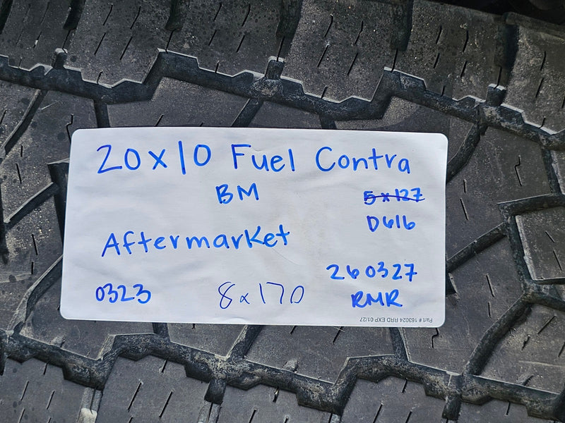 20x10 FUEL Contra D615 Ford F-250 F-350 rims wheels 8x170 -18 TOYO 35" Texas Truck Tire