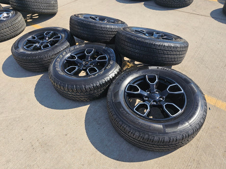 18" Jeep Wrangler SMOKY MOUNTAIN Black OEM 9198 wheels rims tires Texas Truck Tire