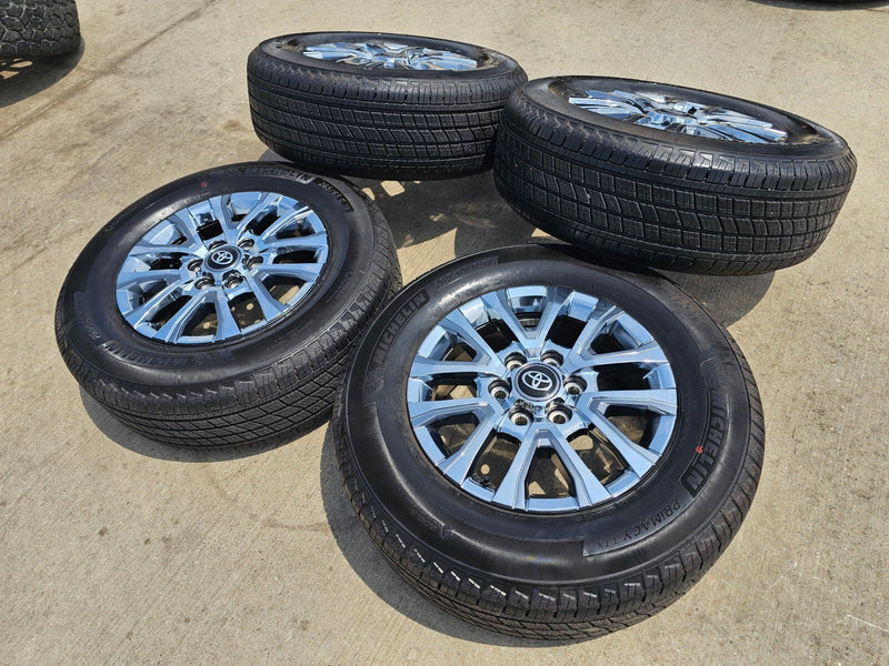 18" Toyota Tacoma LIMITED OEM chrome wheels rims 4260 4Runner 2025 MICHELIN NEW Texas Truck Tire