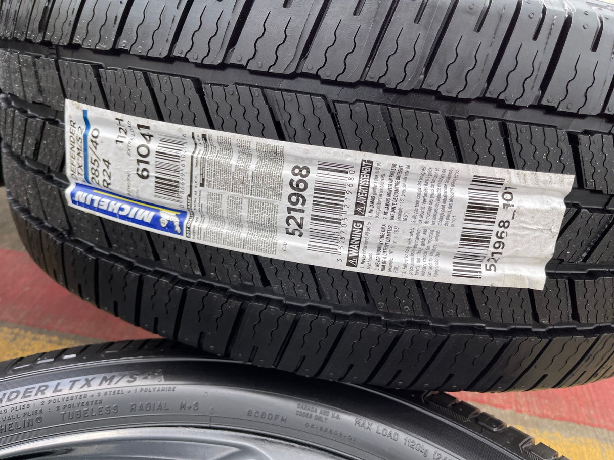 24" Cadillac Escalade V OEM wheels rims black tires 2024 2025 2026 NEW MICHELIN Texas Truck Tire