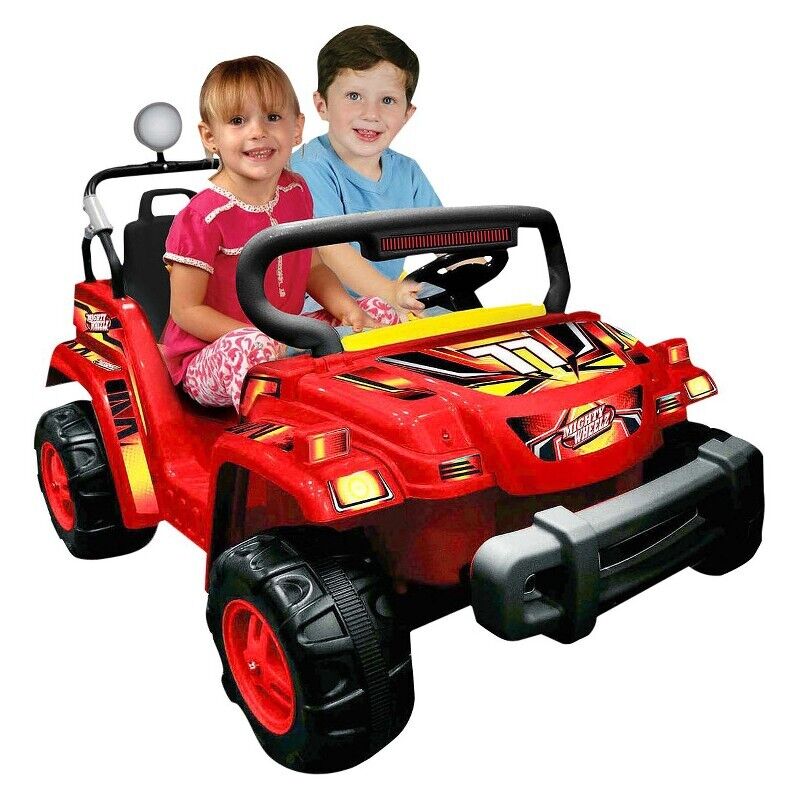 Kid Motorz 12V Mighty Wheelz 4x4 Electric Ride-On Car with Two Forward and Reverse Speed Options
