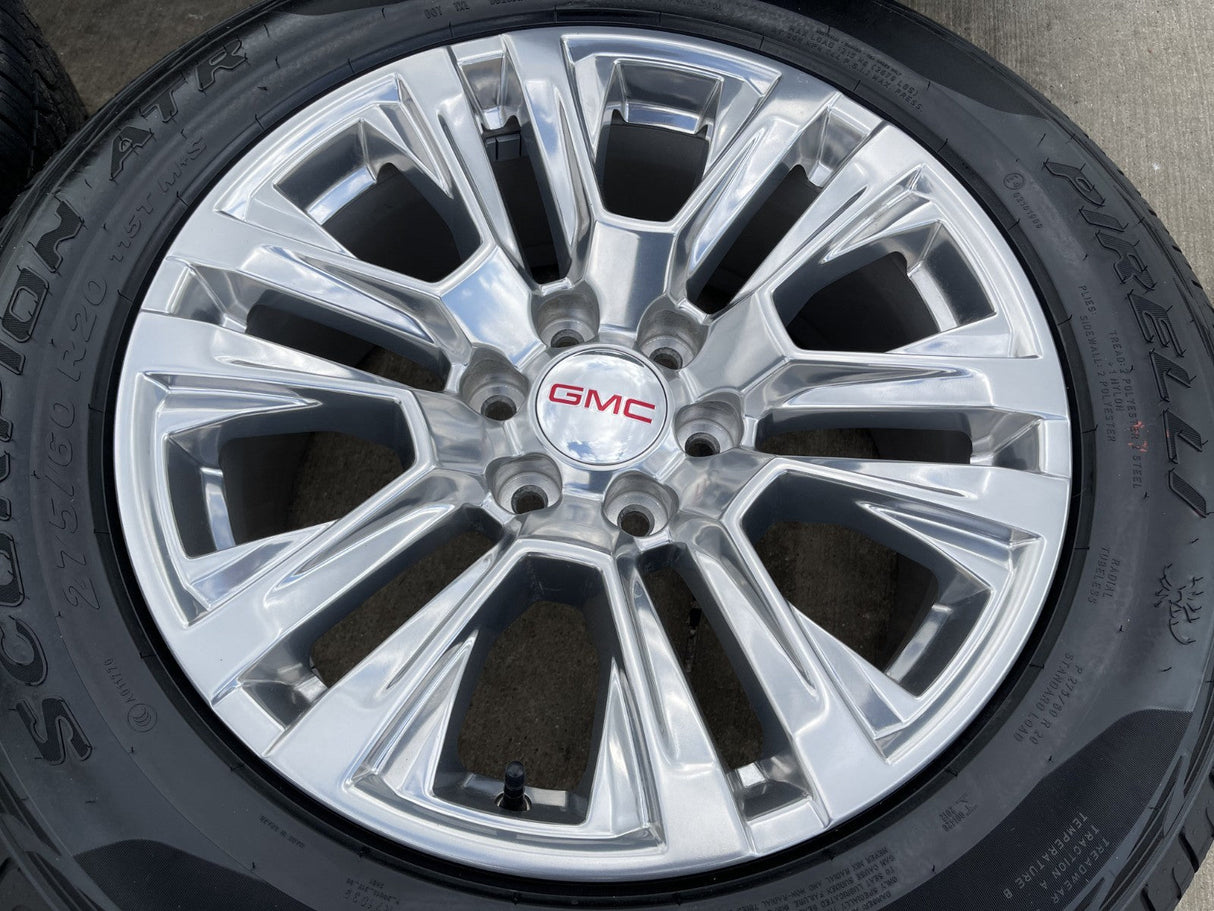 20" GMC Sierra Yukon Denali OEM 5917 wheels rims Chevy 2022 2023 2025 2026 NEW Texas Truck Tire