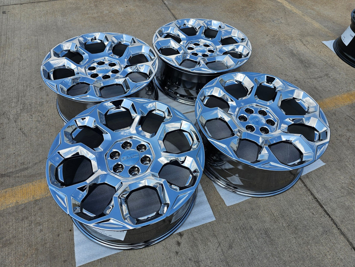 24" GMC Yukon Sierra Tahoe Cadillac Escalade V OEM wheels rims 2025 2026 NEW Texas Truck Tire