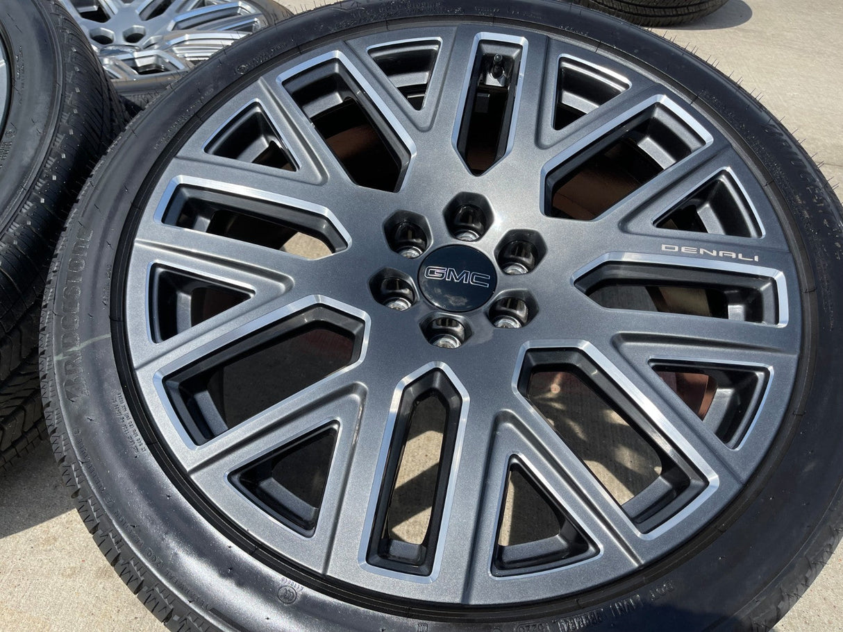 24" GMC Yukon Sierra DENALI OEM wheels rims tires 2023 2024 2025 2026 2027 NEW Texas Truck Tire