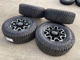 18" GMC Sierra AT4X Chevy Trail Boss 2500 OEM 14136 wheels rims GOODYEAR 35" Texas Truck Tire