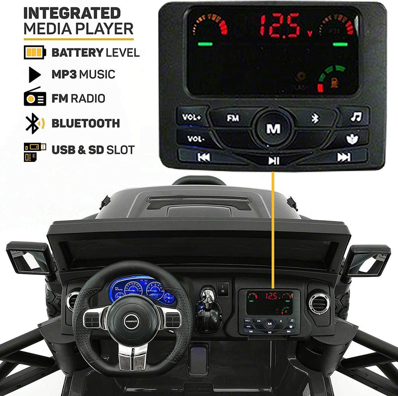 24V Dual-Seater Children's Ride-On Fire Truck Jeep, 2 Strong Motors, Rubber Wheels + Remote Control