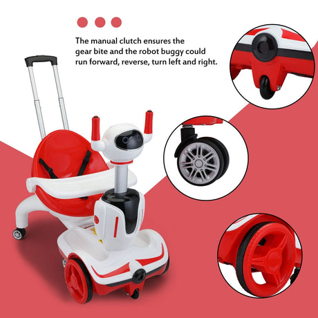 TOBBI 3-in-1 Electric Ride On Car for Kids: Transforming Robot Buggy Toy with Remote Control - Perfect Gift for Toddlers