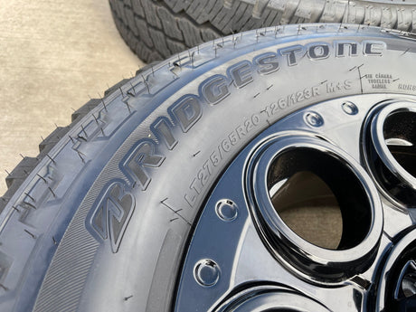20" Ford F-250 F-350 OEM black Lariat wheels rims 10299 10484 tires NICE SET Texas Truck Tire