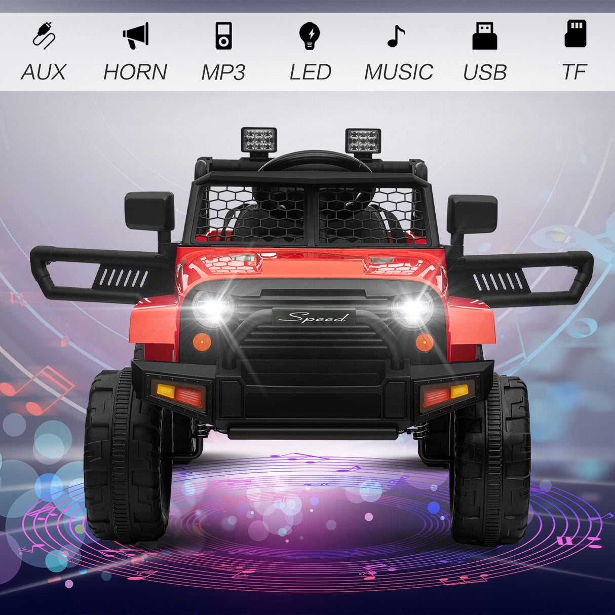 12V Battery-Powered Kids Ride-On Off-Road Truck Toy with Parent Remote Control