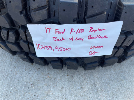 17" Ford F-150 Raptor OEM BEADLOCK rims wheels 10459 95210 M/T2 37" tires NEW Texas Truck Tire