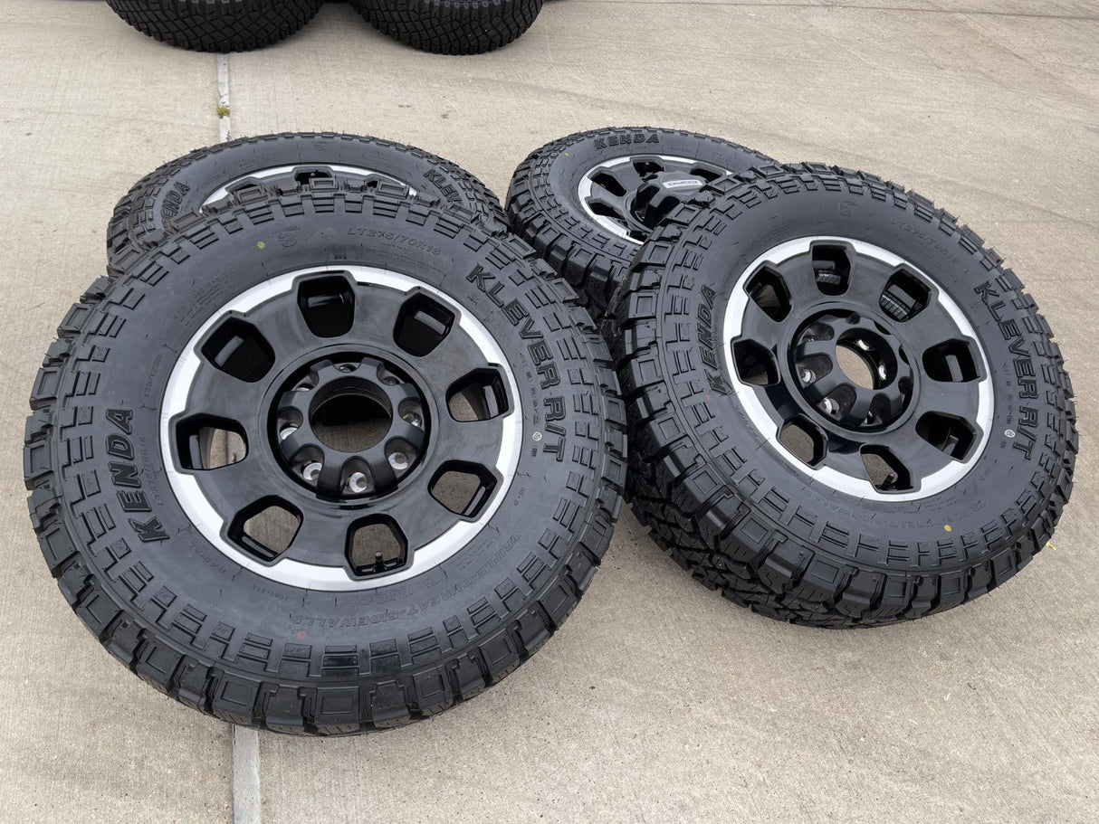 18" Ford F-250 F-350 OEM TREMOR rims wheels 10482 KENDA KLEVER R/T 33" NEW Texas Truck Tire