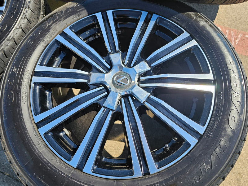 (4) 21" Lexus LX570 Land Cruiser OEM 74341 wheels rims tires 5x150 Texas Truck Tire