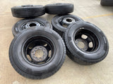 17" Dodge Ram 3500 Dually Laramie 8x200 wheels rims 2703 2704 OEM IRONMAN Texas Truck Tire