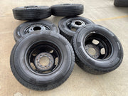17" Dodge Ram 3500 Dually Laramie 8x200 wheels rims 2703 2704 OEM IRONMAN Texas Truck Tire