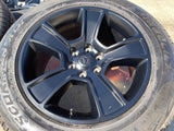20" Dodge Ram 1500 OEM LIMITED Black 2676 2723 wheels rims PIRELLI A/TR Texas Truck Tire