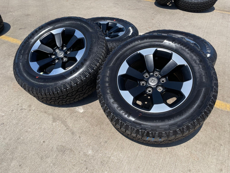 18" Dodge Ram 1500 Rebel Black OEM wheels rims 2671 tires 2024 2025 2026 NEW Texas Truck Tire