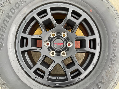 17" Toyota Tacoma 4Runner OEM wheels rims black TRD FJ HANKOOK A/T2 NEW Texas Truck Tire