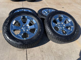 20" Dodge Ram 1500 OEM Laramie CHROME 2680 wheels rims 2025 2026 GOODYEAR NEW Texas Truck Tire