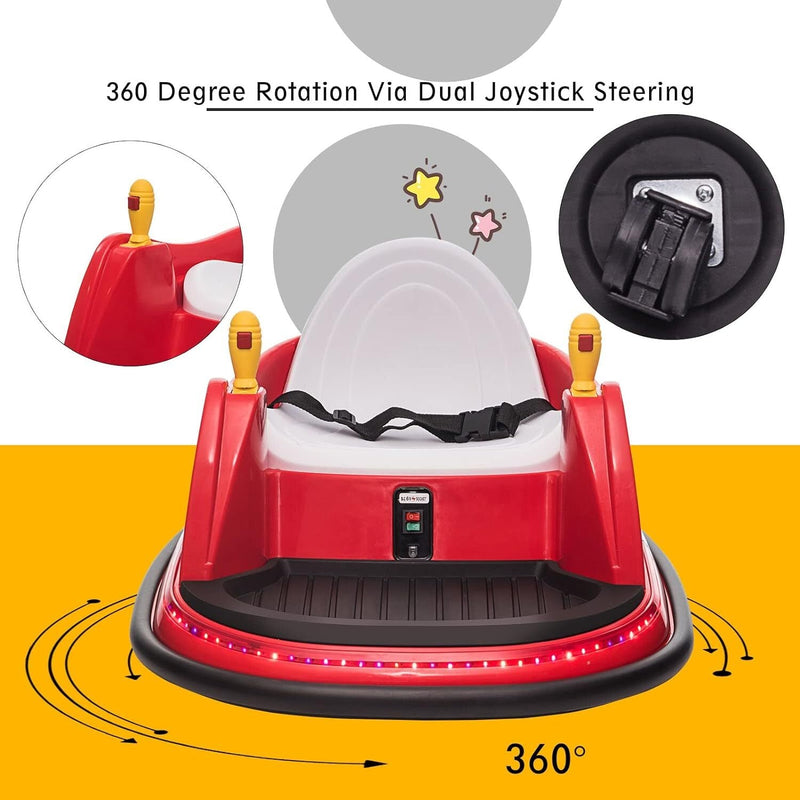 6V Electric Ride-On Bumper Car with Remote Control for Kids and Toddlers