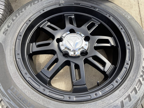 20" Toyota Tundra Sequoia T FORCE TSS TRD OEM black wheels rims 5x150 PIRELLI Texas Truck Tire