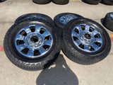 20" Ford F-250 F-350 OEM 10295 25085 10552 chrome Lariat wheels rims tires Texas Truck Tire