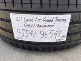 21" Lucid Air Grand Touring OEM 95542 95543 wheels rims black tires DISCOUNTED Texas Truck Tire