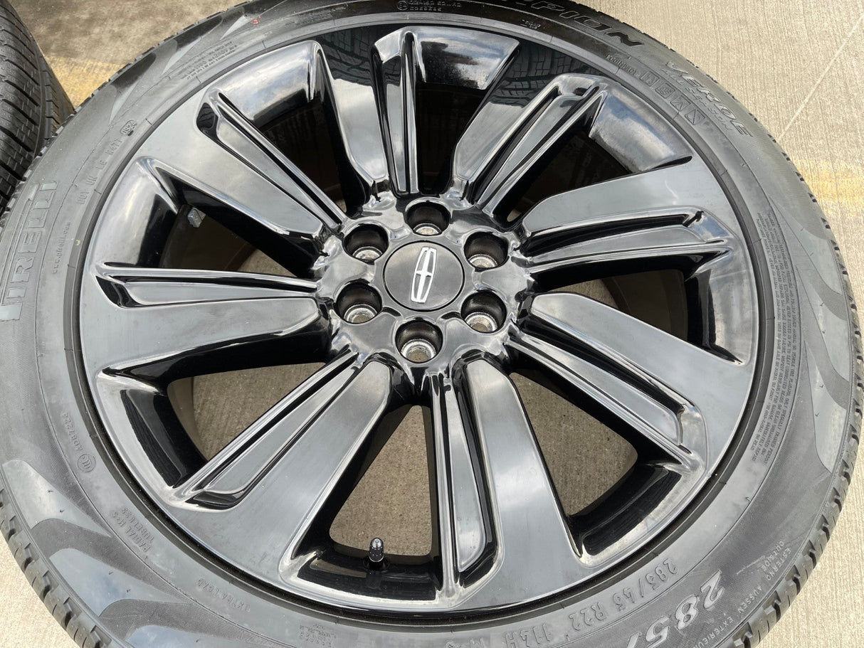 22" Lincoln Navigator OEM rims wheels Black Label 95384 10496 2022 2023 2025 NEW Texas Truck Tire