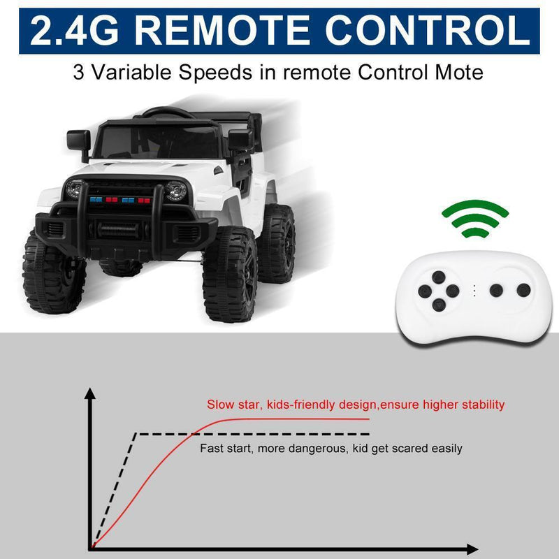 12V Kids Ride On Car Truck with 3 Speed Modes - Perfect Gift for Girls