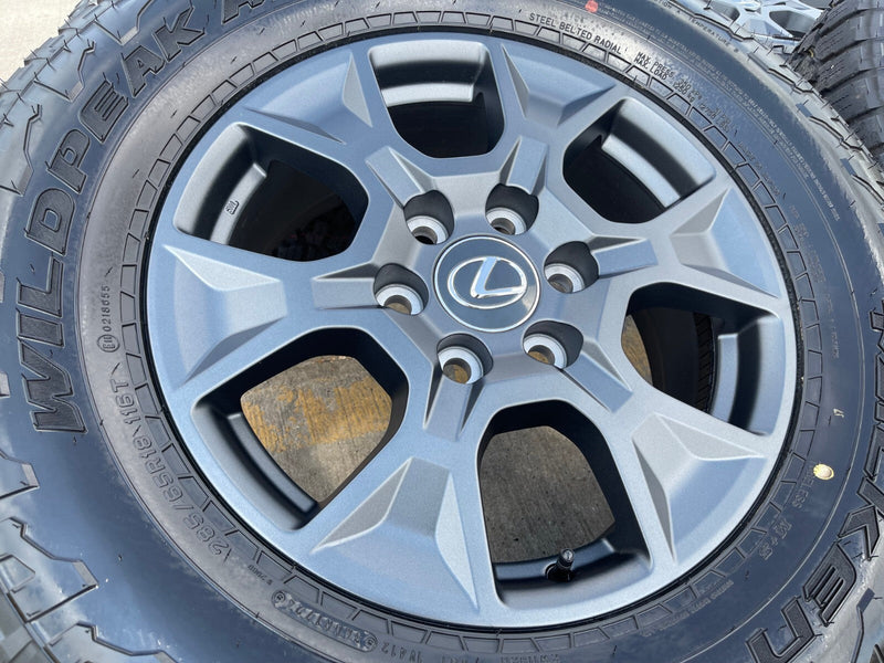 18" Lexus GX550 OEM 10544 wheels rims Land Cruiser Tundra Sequoia NEW FALKEN AT3 Texas Truck Tire