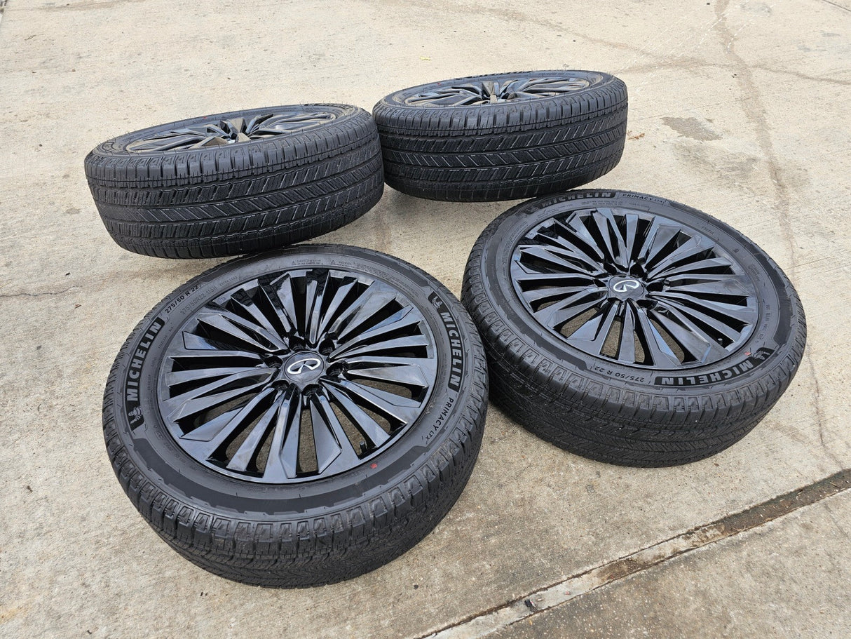 22" Infiniti QX80 QX56 Nissan Titan Armada OEM 94236 wheels rims 2025 2026 NEW Texas Truck Tire