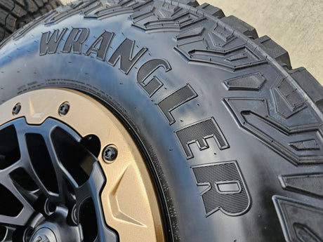 18" Dodge Ram 1500 TRX Beadlock OEM bronze RHO wheels rims 2735 tires 35" NEW Texas Truck Tire