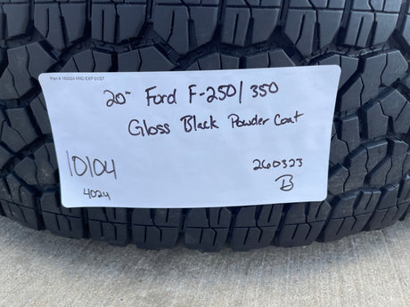 20" Ford F-250 F-350 LARIAT TREMOR OEM 10201 10104 rims wheels GOODYEAR A/T NEW Texas Truck Tire
