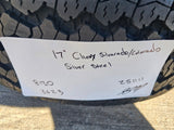 17" Chevy Colorado OEM wheels rims Silverado 8130 Canyon 2025 2026 NEW GOODYEAR Texas Truck Tire