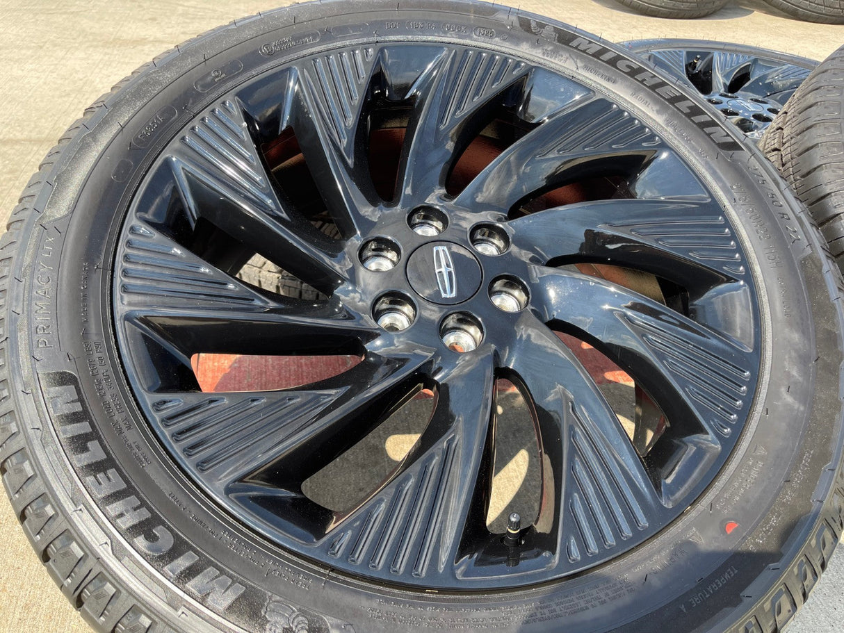 22" Lincoln Navigator OEM 10665 rims wheels BLACK LABEL 2025 2026 MICHELIN NEW Texas Truck Tire