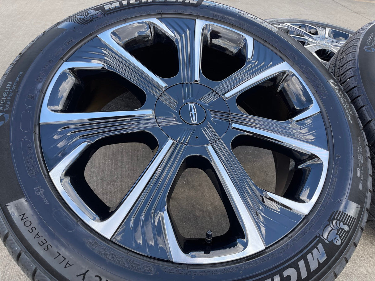 21" Lincoln Nautilus Black Label OEM 10563 rims wheels 2025 2026 NEW MICHELIN Texas Truck Tire