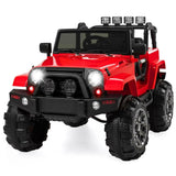 Children's Ride-On Toy Truck Vehicle Battery Operated 12V Remote Controlled for 3-8 Year Olds - Red Color
