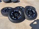17" Jeep Wrangler Rubicon OEM Black wheels rims 9328 Gladiator 2025 2026 NEW Texas Truck Tire