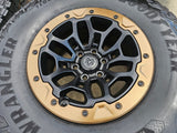18" Dodge Ram 1500 TRX Beadlock OEM bronze RHO wheels rims 2735 tires 35" NEW Texas Truck Tire