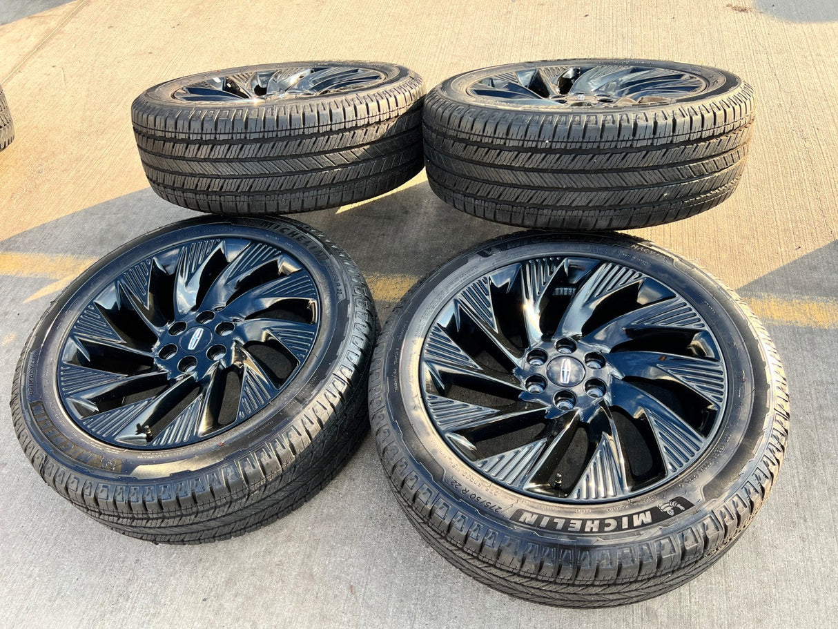 22" Lincoln Navigator OEM 10665 rims wheels BLACK LABEL 2025 2026 NEW Texas Truck Tire