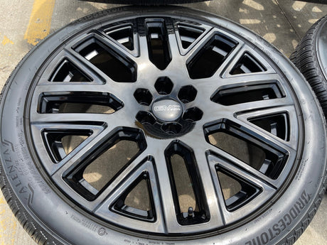 24" GMC Yukon Sierra DENALI OEM wheels rims black 2022 2023 2024 2025 2026 NEW Texas Truck Tire