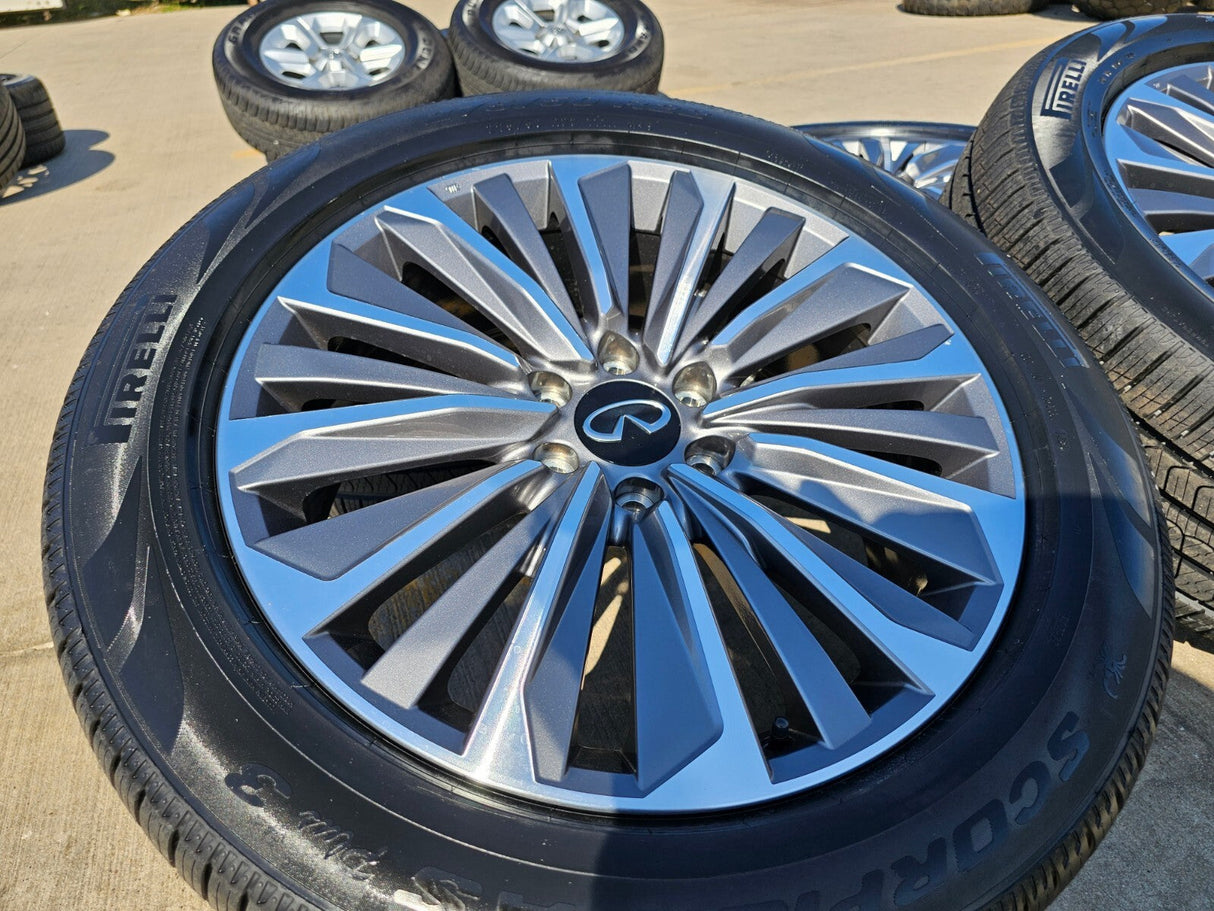 22" Infiniti QX80 QX56 Nissan Titan Armada OEM 94236 wheels rims 2025 2026 NEW Texas Truck Tire