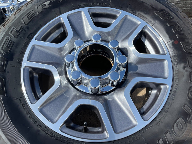 18" Ford F-250 F-350 Lariat FX-4 OEM wheels 10480 10298 tires BRIDGESTONE A/T Texas Truck Tire