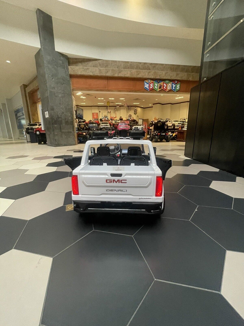 24V Interactive TV GMC Ride On Electric Toy 4x4 with Leather Seating and Advanced Rubber EVA Tires - Remote Control