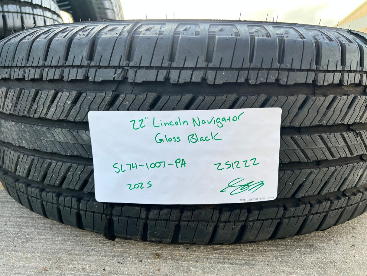 22" Lincoln Navigator OEM 10665 rims wheels BLACK LABEL 2025 2026 NEW Texas Truck Tire