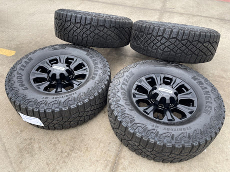 18" Ford F-250 F-350 TREMOR OEM rims wheels 10097 tires GOODYEAR 35" Texas Truck Tire
