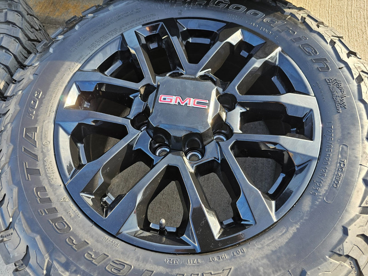 20" Chevy Silverado Trail Boss GMC AT4 2500 OEM 94030 wheels rims NEW BFG KO3 Texas Truck Tire