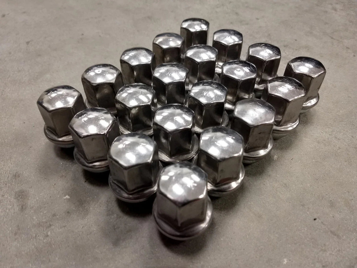 (20) 14x1.5 OEM Dodge RAM 1500 Charger Challenger SRT lug nuts polished OE Texas Truck Tire