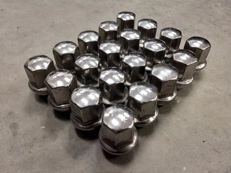 (20) 14x1.5 OEM Dodge RAM 1500 Charger Challenger SRT lug nuts polished OE Texas Truck Tire