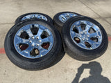 20" Dodge Ram 1500 OEM Laramie CHROME 2680 wheels rims 2025 2026 BRIDGESTONE NEW Texas Truck Tire