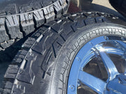18x9 18" Fuel Maverick D536 Chevy Silverado F-150 RAM wheels rims 6x139 6x135 Texas Truck Tire